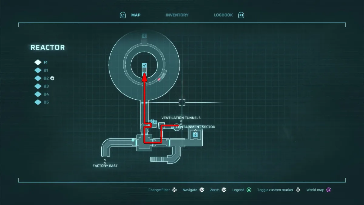 The Reactor chamber at the heart of the facility — gameplay capture
